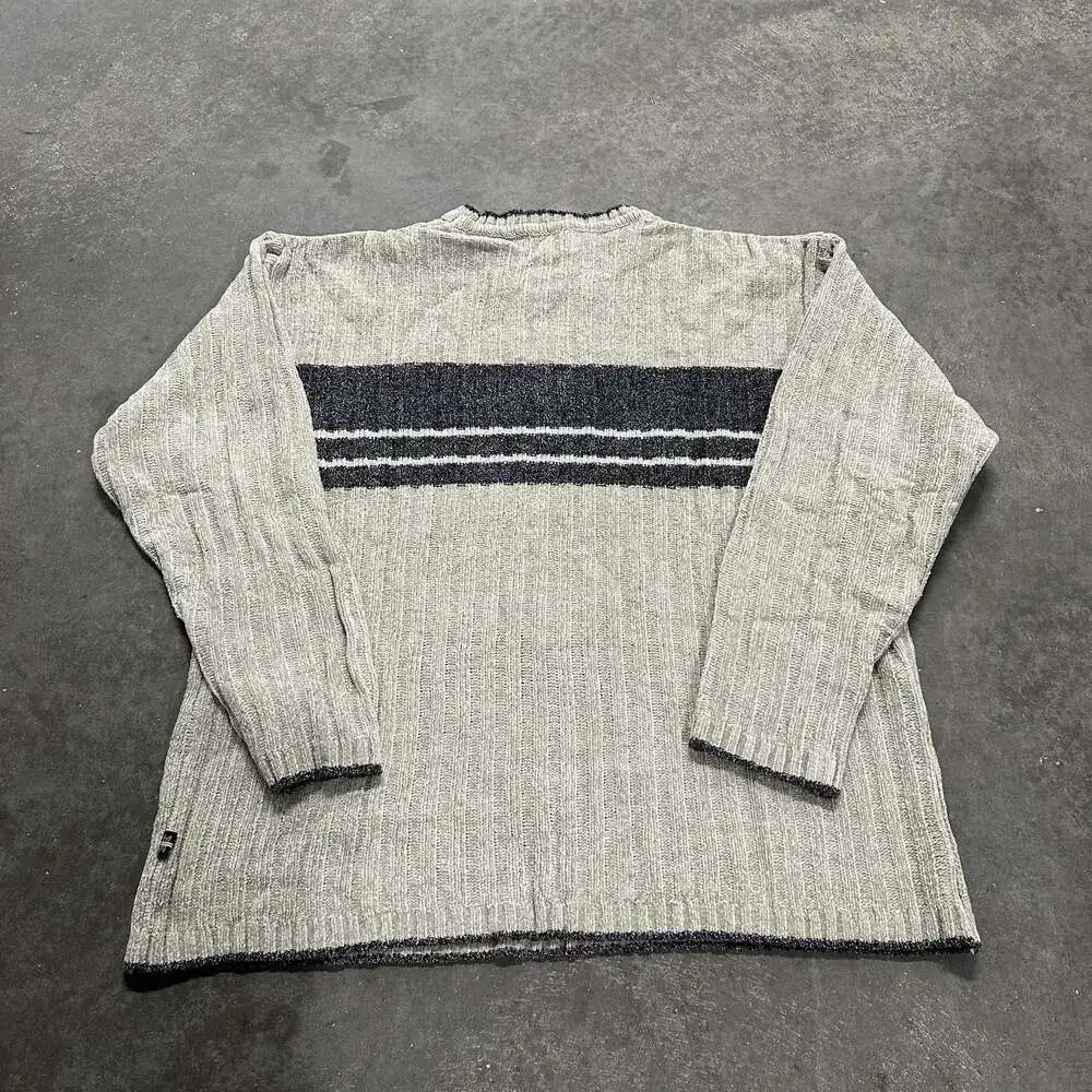 Vintage Xtreme Gear Striped Ribbed Crewneck Sweater XL